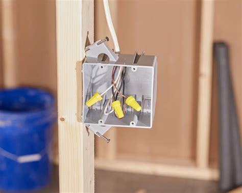 do electrical boxes need stud|how to attach electrical box to stud.